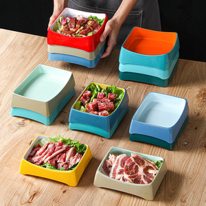 Xiangyuan <b>melamine</b> tableware hot pot self-service side dish <b>plate</b> imitation porcelain skewers barbecue <b>plate</b> commercial - Product Image 3