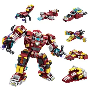 Panlos Baksteen Staal Mecha Building Block Set 575Pcs Blok Set Gift Voor Kid Diy Mecha Blok Set