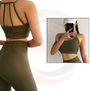 Conjunto de Yoga ajustado sin costuras, sujetador y mallas para mujer, ropa deportiva para Fitness, correr y entrenamiento, conjunto de Yoga - Product Image 5