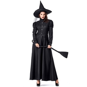 <span class=keywords><strong>Costume</strong></span> da <span class=keywords><strong>Strega</strong></span> Malvagia Deluxe per <span class=keywords><strong>Donna</strong></span> Adulta <span class=keywords><strong>Halloween</strong></span> Abito Lungo Nero HOHC-005 - Product Image 3