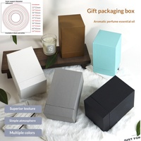 Boîte cadeau parfum carrée en papier gaufré spécial avec couvercle et base pour flacon de parfum et huile essentielle, souvenir