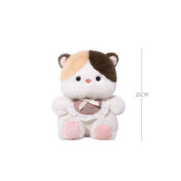 Peluche chaton Calico en gros, 20 cm, douce et moelleuse, certifiée EN71 CE, brodée, anti-stress, pour enfants