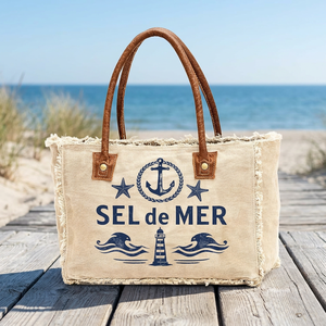 Sac en toile élégant avec poignées en cuir pour femmes, grand sac de travail pour ordinateur portable, documents, voyages et usage quotidien - Product Image 2