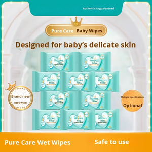Coussinets d'allaitement Pampers 97,9 % d'eau pure Technologie EDI Coton Soin de la peau sensible Utilisation sûre pour les mains, la <span class=keywords><strong>bouche</strong></span> <span class=keywords><strong>et</strong></span> les <span class=keywords><strong>yeux</strong></span> - Product Image 4