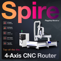 Routeur CNC à tête oscillante 4 axes 1530 avec broche de 5,5 kW pour la sculpture sur bois 3D et l'usinage multi-angles
