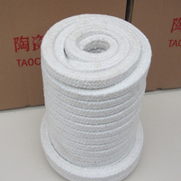 Emballage de presse-étoupe en fibre de céramique à haute température joint de boulon d'étanchéité de presse-étoupe avec revêtement en silicone