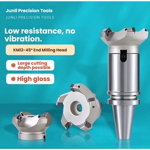 KM12 <strong>45</strong>-<strong>degree</strong> <strong>chamfered</strong> indexable shell end <strong>mill</strong> face milling cutter, KM12 for SEHT1204 inserts. - Product Image 2