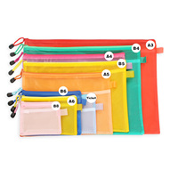 Sacs de rangement en gros avec fermeture éclair, pochettes en maille imperméables pour fournitures de bureau et de rentrée scolaire