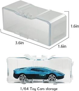 Boîte de rangement en acrylique personnalisée à 24 compartiments, anti-poussière, transparente, pour modèles de voitures, avec logo couleur personnalisé pour poupées de mode et jouets - Product Image 6