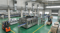 Chaîne de production complète pour le remplissage de boissons gazeuses en bouteilles PET, avec lavage, remplissage et bouchage