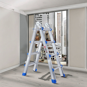 บันไดพับได้อเนกประสงค์ SOYOUNG รุ่น Heavy-Duty 4-in-1 รับน้ำหนักได้ 200 กก. ทำจากสแตนเลส 12 ขั้น สำหรับใช้ในอพาร์ทเม้นท์ ดีไซน์บานพับขนาดใหญ่ แข็งแรงทนทาน - Product Image 3