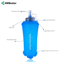Gourde souple en TPU de 500 ml sans BPA, pliable, pour course à pied, randonnée, marathon, gilet d'hydratation