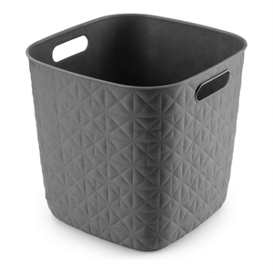 Panier en plastique recyclé Cube (28x28x27cm) SOFTEX Grigio K258710 - Product Image 2