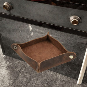 Bandeja de Almacenamiento Moderna Cuadrada de Cuero PU Ecológico, Organizador Multifuncional de Escritorio para Monedas, Llaves, Joyas, Lápiz Labial para Sala de Estar - Product Image 3