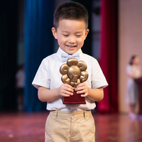 Trofeo Escolar Personalizado de Girasol de Poliresina Vintage Hecho a Mano, Grabado con Láser, para Incentivos Escolares y Jardín de Niños, Venta al Por Mayor