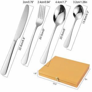 Promotion 24 Piece Gold Flatware Sets Luxury Silverware Stainless Steel Cutlery Set - Product Image 2