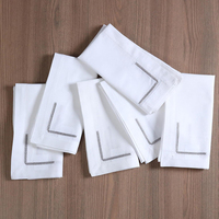 WML009 Sets de table en lin de luxe avec bord brodé, isolants thermiques, élégants, en tissu, pour mariage