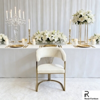 Chaise de mariage élégante dorée, design tendance, chaise de salle à manger en acier inoxydable pour hôtel, vente chaude