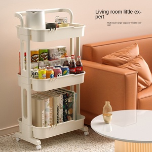 Chariot <span class=keywords><strong>de</strong></span> rangement en <span class=keywords><strong>plastique</strong></span> pour salon, design NBD-N2261, multi-niveaux, avec accoudoirs, <span class=keywords><strong>étagère</strong></span> <span class=keywords><strong>de</strong></span> rangement à roulettes, <span class=keywords><strong>salle</strong></span> <span class=keywords><strong>de</strong></span> <span class=keywords><strong>bain</strong></span>, cuisine - Product Image 4