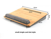 Offre Spéciale bambou table d'ordinateur portable bureau pour Ipad téléphone avec coussin Mesa Para Portatil bambou en bois ordinateur portable support de support