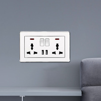 Prise murale, prise électrique domestique, 2 voies, 2A, produit électrique personnalisé pour le bureau, prise standard américaine