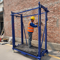 Échafaudage Électrique 320KG 3M Plateforme de Levage Portable avec Stabilisateurs Plateforme d'Échafaudage Mobile