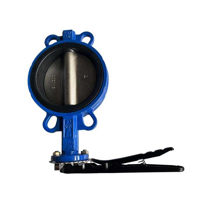 High quality Ductile Iron GGG50 Water Industrial Usage Manual Soft Sealed Wafer Butterfly Valve