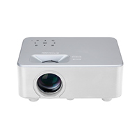 Projecteur LCD Noir-Gris Élégant, Design Bicolore Moderne, Résolution 720P, 250 Lumens, Transmetteur Portable pour Home Cinéma