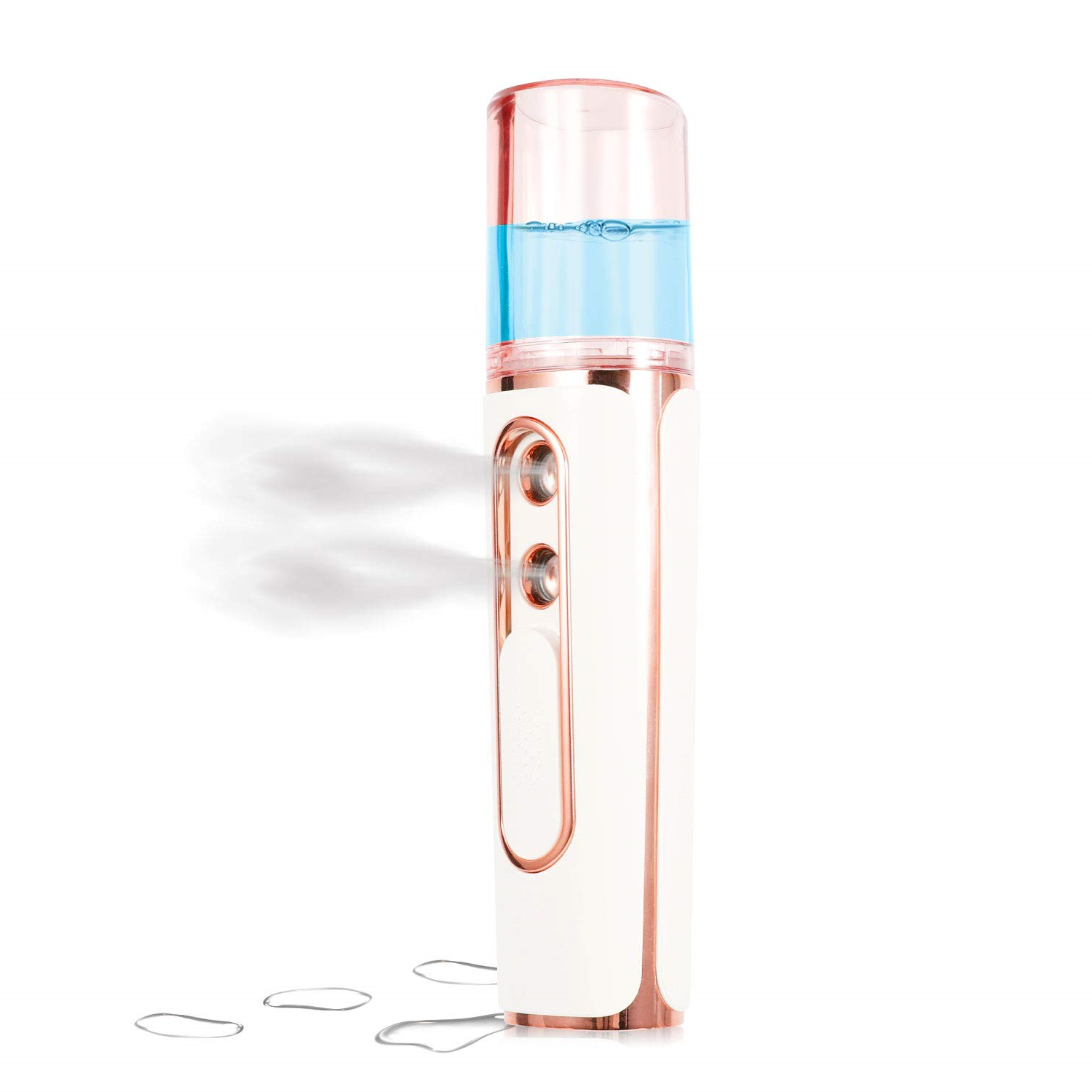 Нано-распылитель для лица, портативный Увлажняющий инструмент с двойным отверстием для лица, уход за кожей, прохладный туман, нано-Отпариватель, водонепроницаемый, удобный