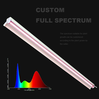 Lampe de culture LED T5 à spectre complet de 4 pieds, 20 W, réflecteur équivalent à 28 W pour les semis hydroponiques, la croissance et la floraison des plantes d'intérieur