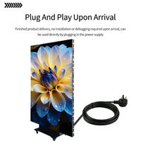 Pantalla LED Publicitaria Plegable de Alta Luminosidad, Tipo Tótem, con Proceso GOB, Póster LED Tríptico, para Elevadores, Educación y Animación