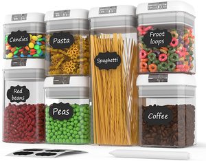 plastic container airtight dry food storage containers BPA free large kitchen pantry storage container for flour