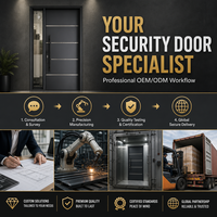 Porte d'entrée de sécurité en acier inoxydable, antivol, avec serrure à clavier, étanche, insonorisée, pour villa, maison
