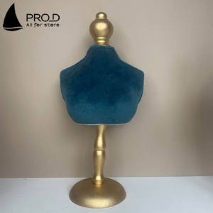 Vente d'usine <span class=keywords><strong>Vintage</strong></span> Wrap tissu porte-bijoux lettre dentelle demi-sein <span class=keywords><strong>Mannequin</strong></span> en bois colliers présentoirs - Product Image 5