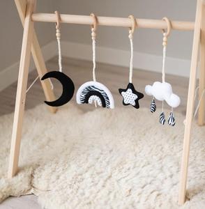 Hot bán handmade montessori-lấy cảm hứng từ gỗ chơi phòng tập thể dục bé quà tặng cho cũi cho trẻ em với <span class=keywords><strong>4</strong></span> treo đồ chơi trẻ em đồ nội thất - Product Image 3