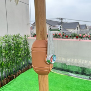 Fantastique luxe crochet patio parapluie en bois glands en coton faits à la main 2.5M <span class=keywords><strong>parasol</strong></span> cordes en macramé parapluie ouvert avec frange - Product Image 5