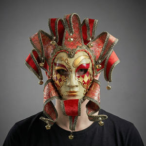 Topeng Venetian Jester Plastik Berkualitas Tinggi untuk Pesta Topeng Kostum Pesta Venesia Halloween Dekorasi DIY - Product Image 5