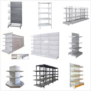 网上购物超市货架吊篮打孔背板单侧带顶部倾斜灯箱 - Product Image 6