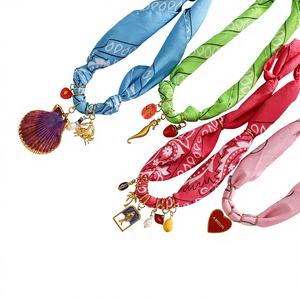 トレンドのスカーフ風ネックレス、オーシャンスタイルの316Lステンレススチール製、18Kゴールドメッキ、防水、エレガントなジュエリーアクセサリー - Product Image 1