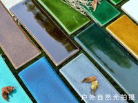 Fait à la main rétro four fissuré carreaux émaillés fissuré effet de glace rustique 200*65 longue bande brique pour salle de bain Restaurant Art maison