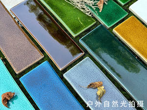 Fatto a mano retrò forno incrinato piastrelle smaltate incrinate effetto ghiaccio rustico 200*65 lungo mattone <span class=keywords><strong>per</strong></span> bagno ristorante <span class=keywords><strong>casa</strong></span> d'arte - Product Image 2