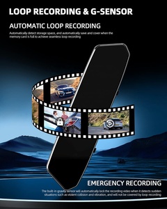 7 "Gương kép Dash Cam phía trước và phía sau FHD 1080P Xe máy ảnh IPS màn hình cảm ứng Rear <span class=keywords><strong>View</strong></span> gương máy ảnh không thấm nước sao lưu máy ảnh - Product Image 5