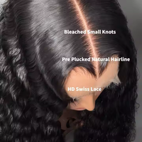 Perruque de cheveux vierges bruts vietnamiens, qualité salon, cuticules alignées, sans colle, 100% cheveux humains, perruque bouclée birmane en dentelle HD