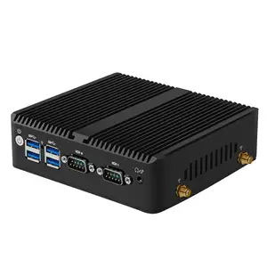 מחשב שולחני מיני זול ללא מאוורר N2840 חשמלי עם כפול LAN כפול Com תעשייתי מחשב ננו קופסא לצג מיני מחשבים