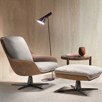 Sièges VIP minimalistes italiens Chaise de canapé simple en bois massif nordique Chaises pivotantes Meubles de salon d'intérieur Chaises de loisirs