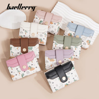 Dompet Wanita Kecil Baellerry, Dompet Lipat Tipis Modis untuk Wanita dan Gadis, Dompet Koin dengan Resleting dan Tempat Kartu, Bahan Kulit PU