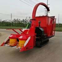 Mini moissonneuse-batteuse agricole pour usage domestique, machines à ensilage de fourrage vert et de maïs sucré pour tracteurs à vendre