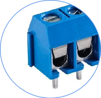 Bloc de bornes à vis Factory 301, pas de 5,0 mm, 2P 3P 4P, connecteur de fil PCB KF301, bloc de bornes électriques avec broches en laiton
