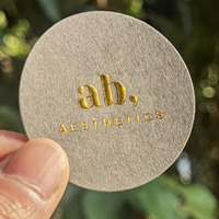 Autocollants personnalisés en papier texturé avec logo en feuille d'or gaufrée, autocollants adhésifs à estampage à froid pour emballage de bougies et cadres photo