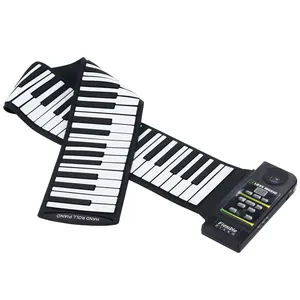 Piano eletrônico de teclado de piano flexível 88 teclas, piano com alto-falante